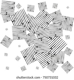 Grunge Dust Messy Background. Easy To Create Abstract Vintage, Dotted, Scratched Effect With Grain And Noise. Aged Design Element. Black and White Vector