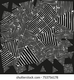 Grunge Dust Messy Background. Easy To Create Abstract Vintage, Dotted, Scratched Effect With Grain And Noise. Aged Design Element. Black and White Vector