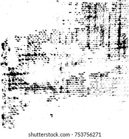 Grunge Dust Messy Background. Easy To Create Abstract Vintage, Dotted, Scratched Effect With Grain And Noise. Aged Design Element. Black and White Vector