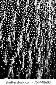 Grunge Dust Messy Background. Easy To Create Abstract Vintage, Dotted, Scratched Effect With Grain And Noise. Aged Design Element. Black and White Vector