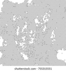 Grunge Dust Messy Background. Easy To Create Abstract Vintage, Dotted, Scratched Effect With Grain And Noise. Aged Design Element. Black and White Vector
