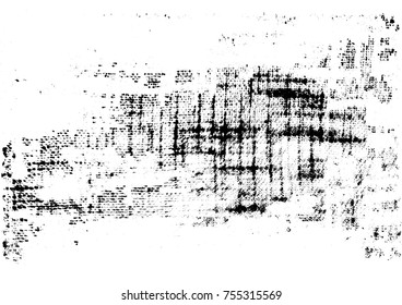 Grunge Dust Messy Background. Easy To Create Abstract Vintage, Dotted, Scratched Effect With Grain And Noise. Aged Design Element. Black and White Vector