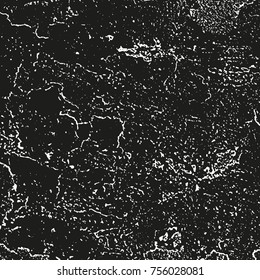 Grunge Dust Messy Background. Easy To Create Abstract Vintage, Dotted, Scratched Effect With Grain And Noise. Aged Design Element. Black and White Vector