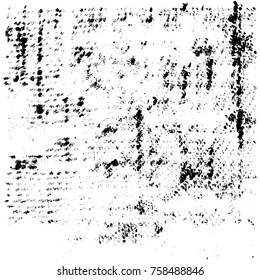 Grunge Dust Messy Background. Easy To Create Abstract Vintage, Dotted, Scratched Effect With Grain And Noise. Aged Design Element. Black and White Vector