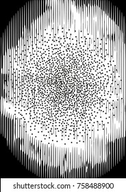 Grunge Dust Messy Background. Easy To Create Abstract Vintage, Dotted, Scratched Effect With Grain And Noise. Aged Design Element. Black and White Vector