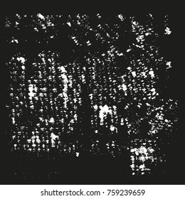 Grunge Dust Messy Background. Easy To Create Abstract Vintage, Dotted, Scratched Effect With Grain And Noise. Aged Design Element. Black and White Vector