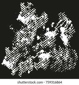 Grunge Dust Messy Background. Easy To Create Abstract Vintage, Dotted, Scratched Effect With Grain And Noise. Aged Design Element. Black and White Vector