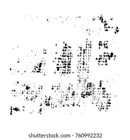 Grunge Dust Messy Background. Easy To Create Abstract Vintage, Dotted, Scratched Effect With Grain And Noise. Aged Design Element. Black and White Vector