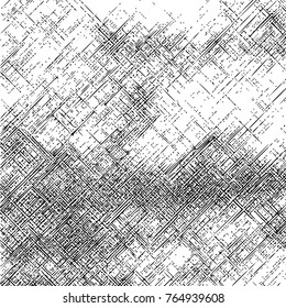 Grunge Dust Messy Background. Easy To Create Abstract Vintage, Dotted, Scratched Effect With Grain And Noise. Aged Design Element. Black and White Vector