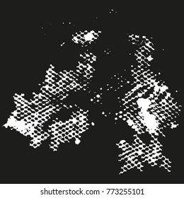 Grunge Dust Messy Background. Easy To Create Abstract Vintage, Dotted, Scratched Effect With Grain And Noise. Aged Design Element. Black and White Vector
