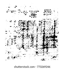 Grunge Dust Messy Background. Easy To Create Abstract Vintage, Dotted, Scratched Effect With Grain And Noise. Aged Design Element. Black and White Vector