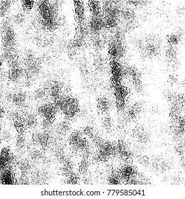 Grunge Dust Messy Background. Easy To Create Abstract Vintage, Dotted, Scratched Effect With Grain And Noise. Aged Design Element. Black and White Vector