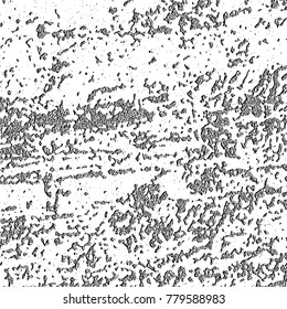 Grunge Dust Messy Background. Easy To Create Abstract Vintage, Dotted, Scratched Effect With Grain And Noise. Aged Design Element. Black and White Vector