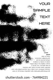 Grunge Dust Messy Design Background for Folder, Brochure, Flyer. Easy To Create Abstract Vintage, Dotted, Scratched Effect With Grain And Noise. Aged Design Element. Black and White Vector layout.