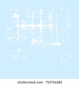 Grunge Dust Messy Winter Background. Easy To Create Abstract Vintage, Dotted, Scratched Effect With Grain And Noise. Aged Design Element. Blue and White Vector