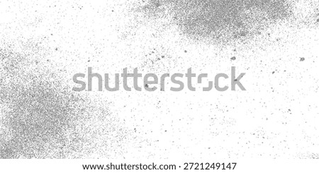 Grunge dust overlay, scattered speckle particles and dirty xerox noise, retro print texture backdrop with distress feel, vector illustration
