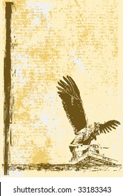 Grunge Eagle Background