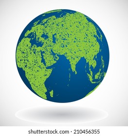Grunge earth globe