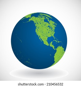 Grunge earth globe
