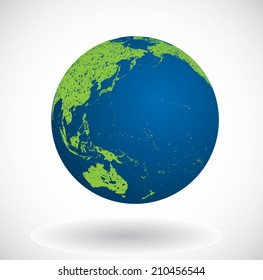 Grunge earth globe