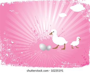 grunge easter abstract vector illustration background