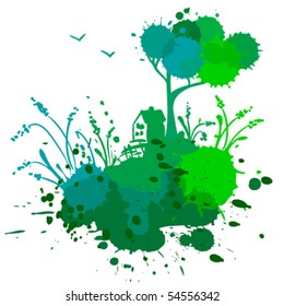Grunge ecology landscape
