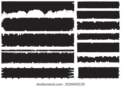 Coleção Grunge Edges - bordas texturizadas em preto e branco