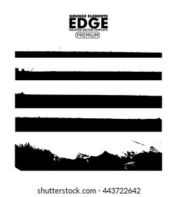 Grunge Edges set - isolated vector design elements