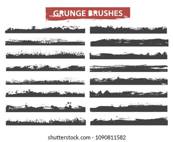 Grunge edges set.Vector grunge design elements.