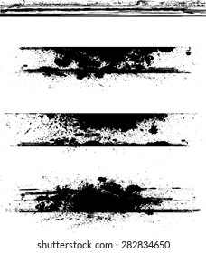 Grunge Edges Vector Set . Design Elements . 