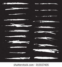 Grunge Edges Vector Set . Design Elements . Grunge Borders , Dividers or Brush Strokes .