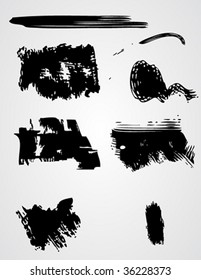 Grunge edges for your design. Vector set.