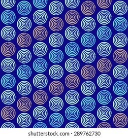 Grunge effect. Seamless pattern of circles. Warm colour.
