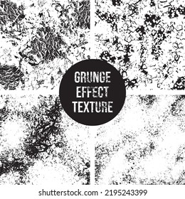 Grunge effect texture clip art set vector