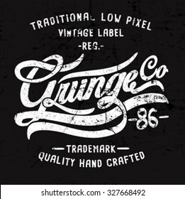 grunge effect vintage design tee graphic