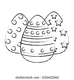 grunge eggs easter decoration to holiday celebration
