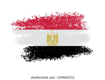 Grunge Egypt flag.Brush stroke Egypt flag.