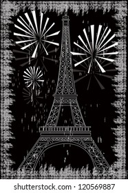 Grunge Eiffel tower