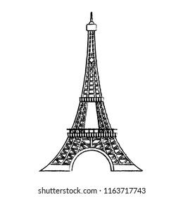 grunge eiffel tower architecture from paris france