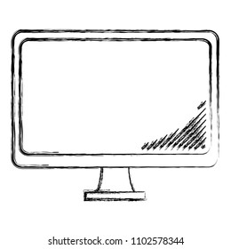 Icono de tecnología de escritorio de computadora electrónica de grunge