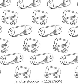 grunge electronic handheld game console background