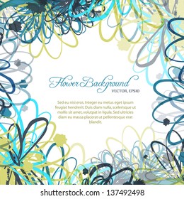 Grunge elegance ink card template