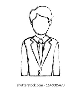 grunge elegant man with nice clothes and hairstyle