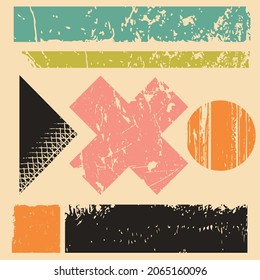 Grunge element vector with chalk pastel colours