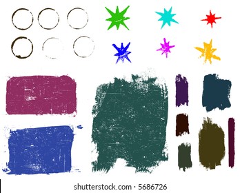 Grunge elements 2 - Highly Detailed vector grunge elements. Grouped and layered for ease of use and coloring