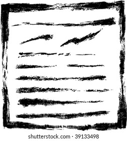 Grunge elements, Brush, border, frame set