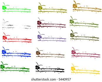 Grunge elements - Butterfly Borders -  Highly Detailed vector grunge elements in separate groups for ease of use