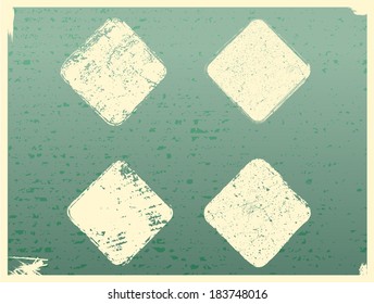 Grunge elements, isolated on green background.Fully editable and customizable. 