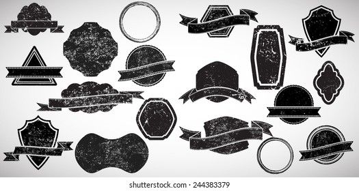 Vintage grunge stickers.ai Royalty Free Stock SVG Vector