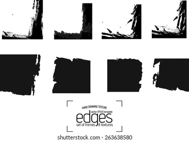 Grunge elements,texture corners - abstract stock vector template - easy to use
